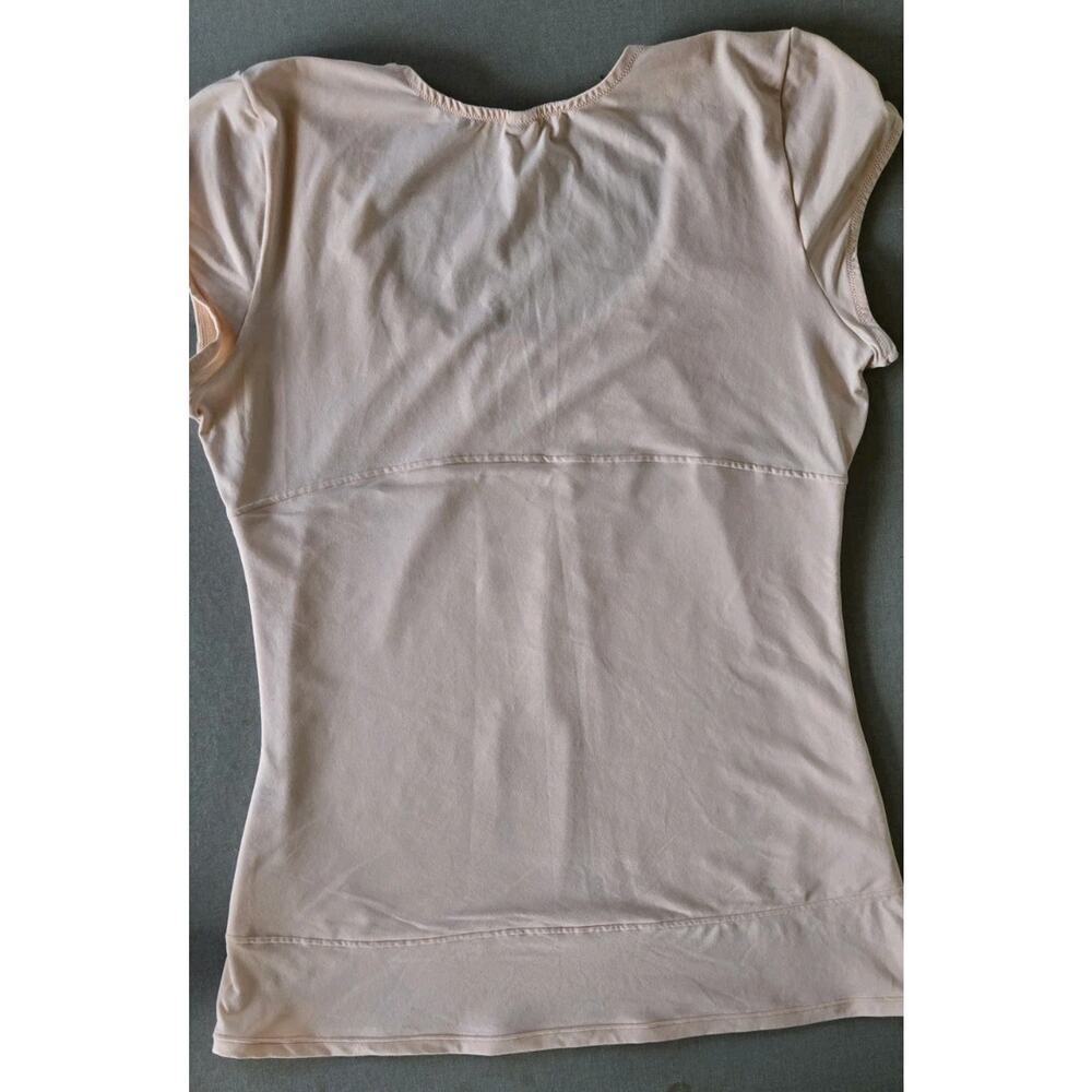Flexees‎ Womens 2XL Pink Tee Shirt Shapewear Layer SS Scoop Maidenform - Picture 6 of 6